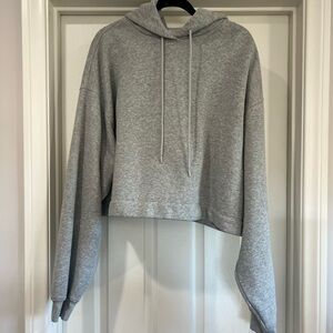 Alo Yoga Gray Women's Cropped Hoodie